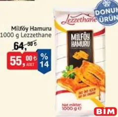 LEZZETHANE MİLFÖY HAMURU 1000 G indirimli fiyat LEZZETHANE MİLFÖY HAMURU 1000 G fiyat ve kampanya bilgisi
